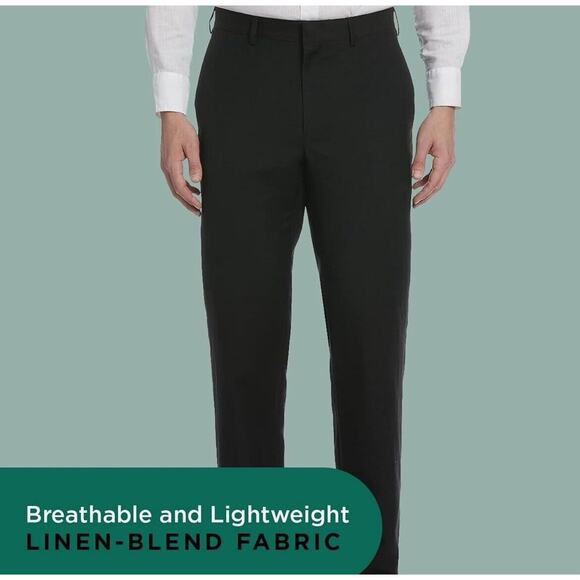 NEW Cubavera Dress Blues Pants Men's Linen Blend Pant 32 W x 32 L Flat Front NWT - Picture 3 of 5